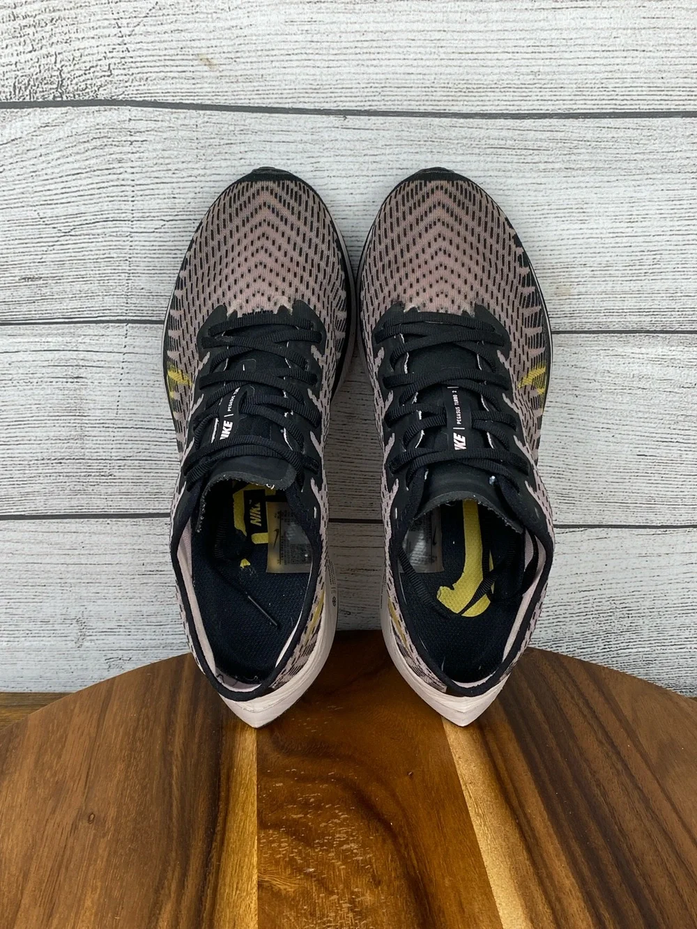 Nike Pegasus Turbo 2 Black Plum Gold Running Shoe AT8242-007 Women’s Size 8.5